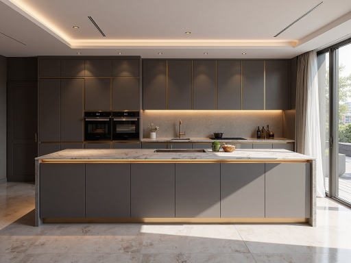 厨房设计方案案例,现代化厨房设施,合理的功能分区,整洁美观